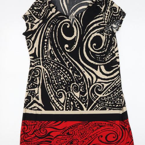 Wallis Women's Black Multicoloured M Shift Dress