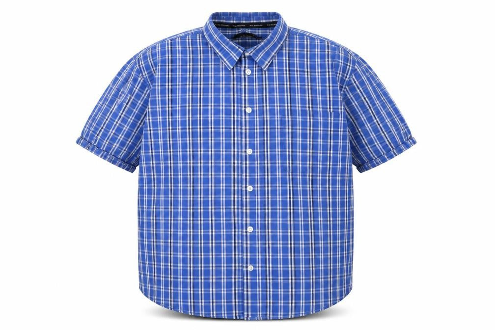 Colin Montgomerie Men's Blue Check Shirt L