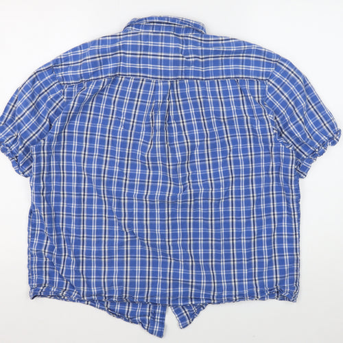 Colin Montgomerie Men's Blue Check Shirt L