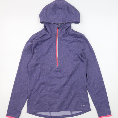 Champion Women's Purple 1/4 Zip Hoodie