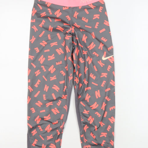 Nike Teens Multicoloured XL Cropped Letter Leggings