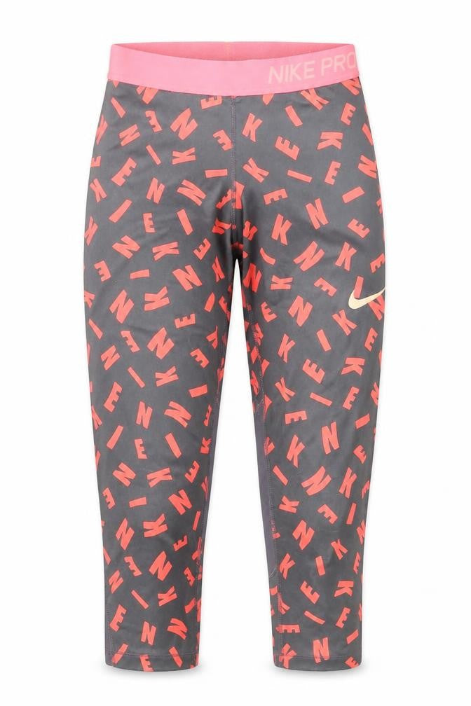 Front view of Nike Teens Multicoloured XL Cropped Letter Leggings