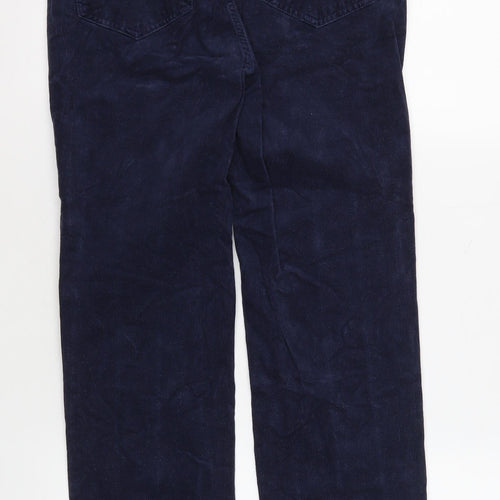 M&S Women's Blue Corduroy Trousers Size 12