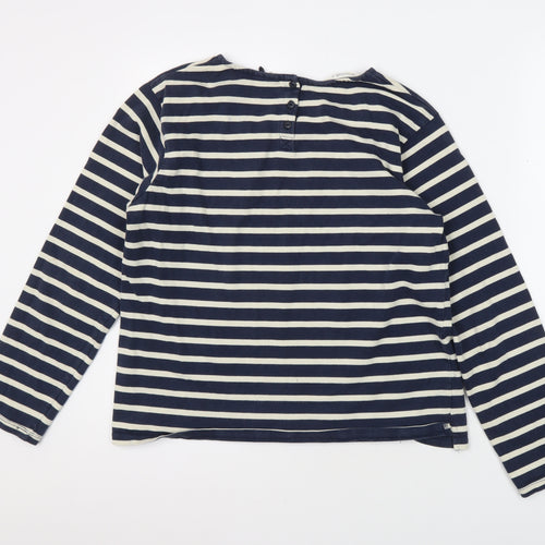 Seasalt Women's Blue Striped Long Sleeve Top Size 12