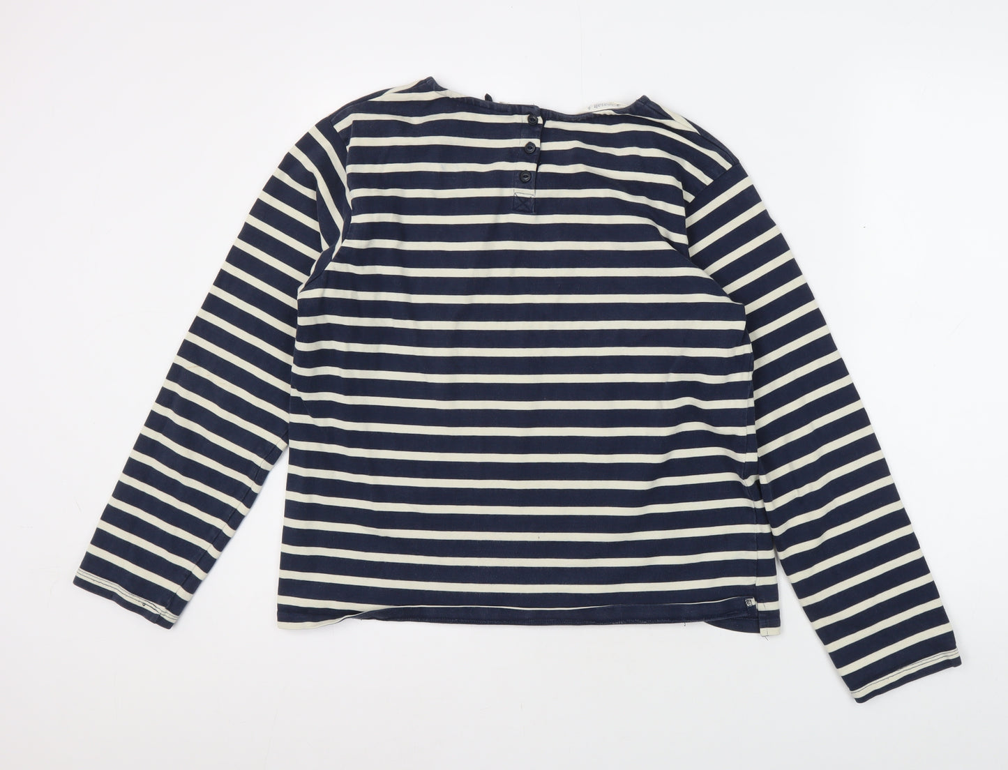 Seasalt Women's Blue Striped Long Sleeve Top Size 12