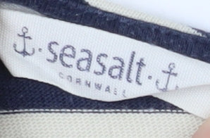 Seasalt Women's Blue Striped Long Sleeve Top Size 12