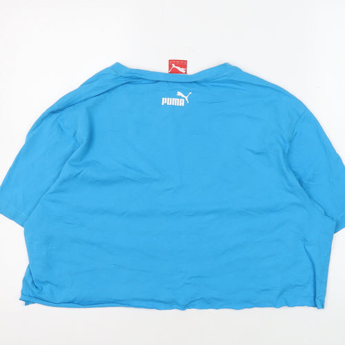 Puma Unisex Blue XL Basic T-Shirt, Breathable, Sports