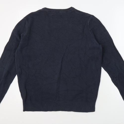 Farah Men's Blue Crew Neck Pullover M