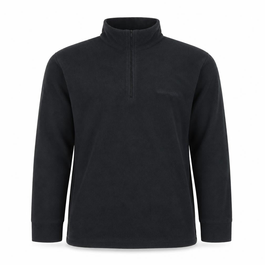 Front view of Trespass Men's Black Fleece Pullover S