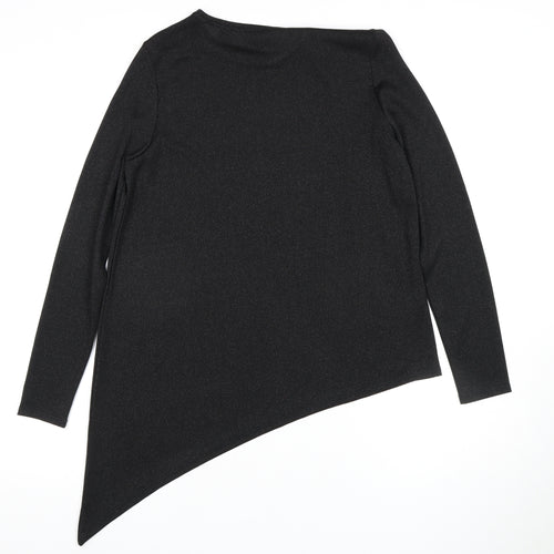 Ted Baker Women's Black Asymmetrical T-Shirt Size 8