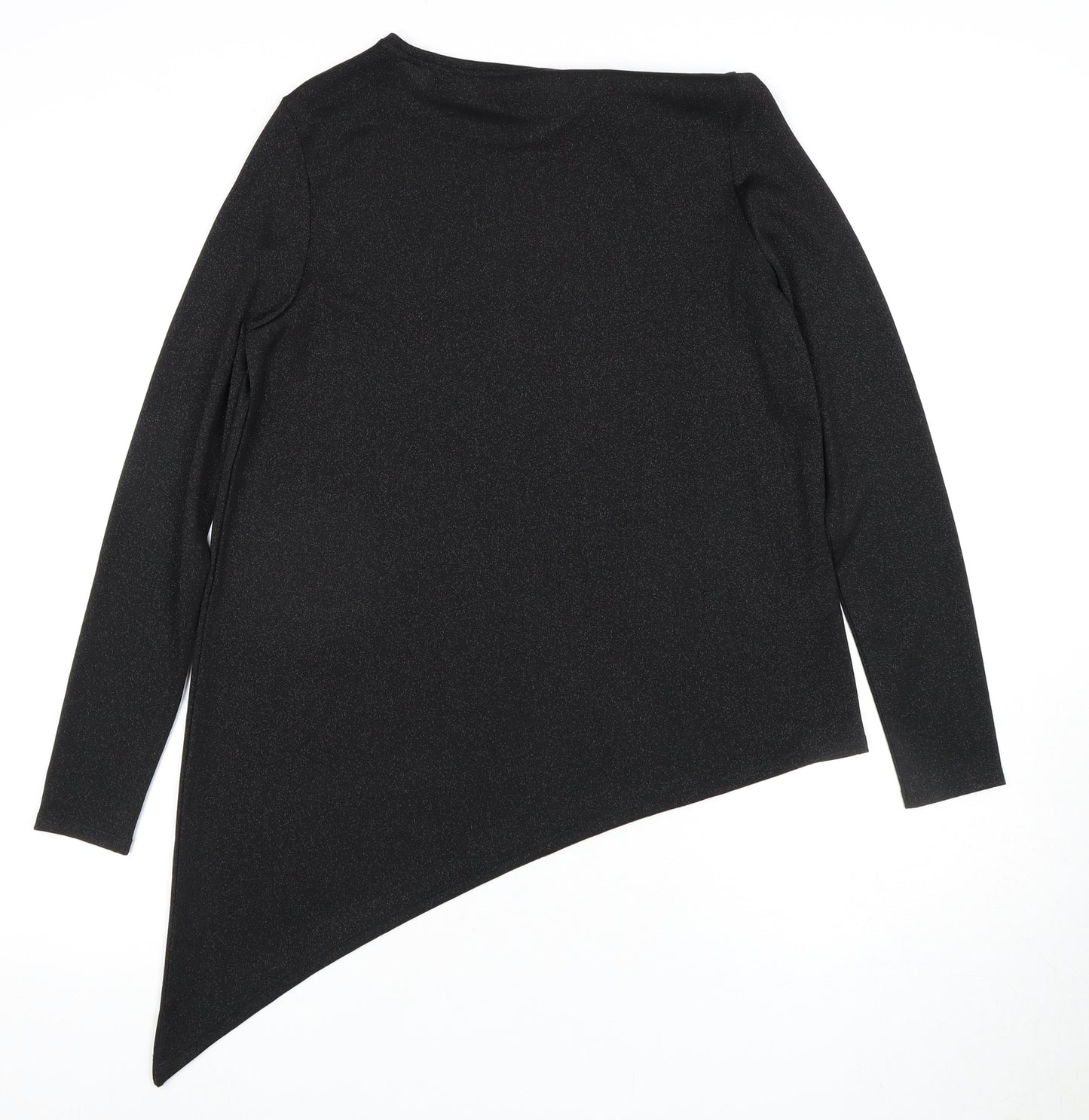 Ted Baker Women's Black Asymmetrical T-Shirt Size 8