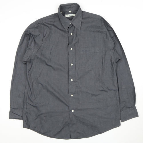 Ben Sherman Men's Grey Dress Shirt 16 Long Sleeve Classic