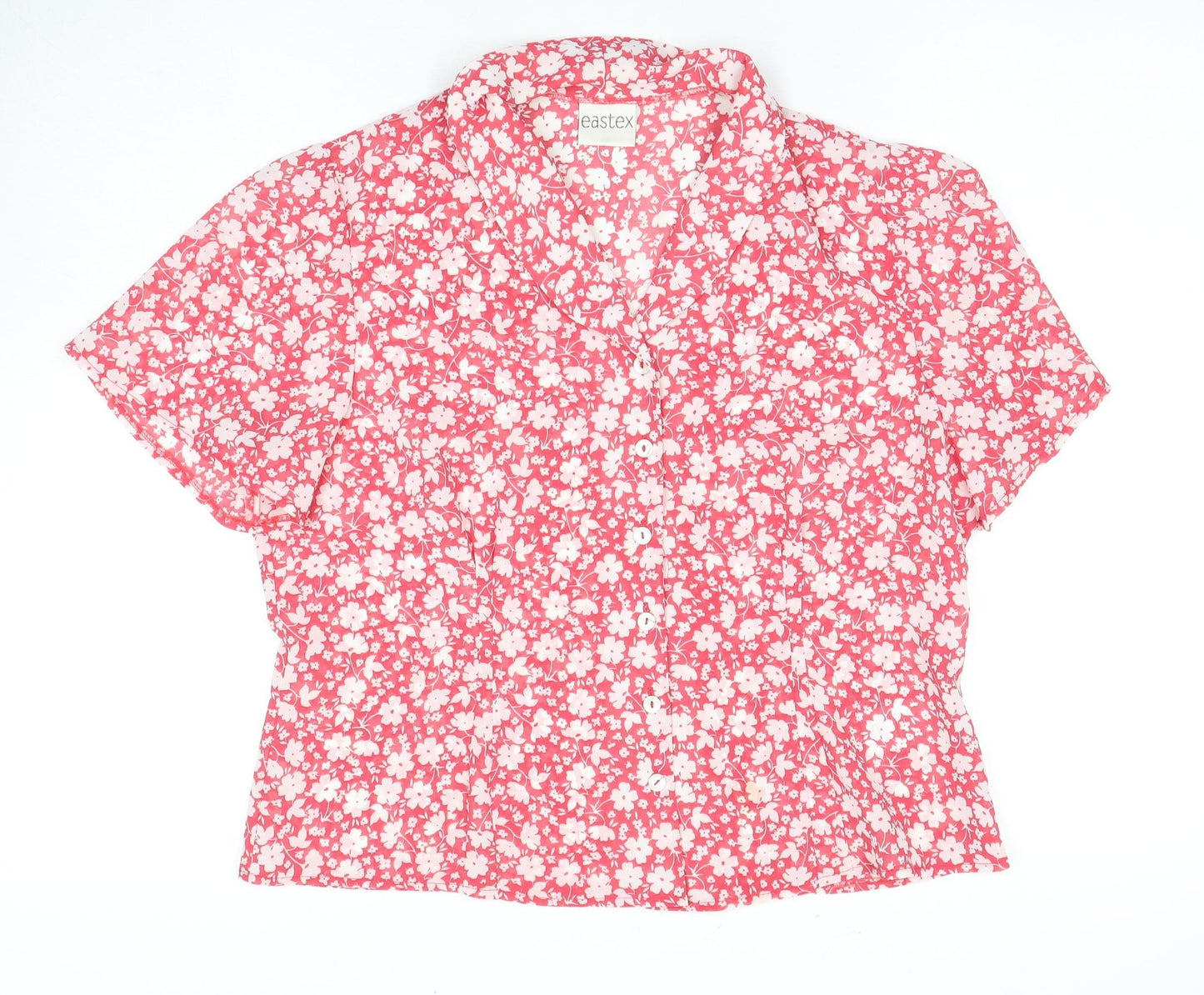 Eastex Women's Red Floral Blouse Size 14