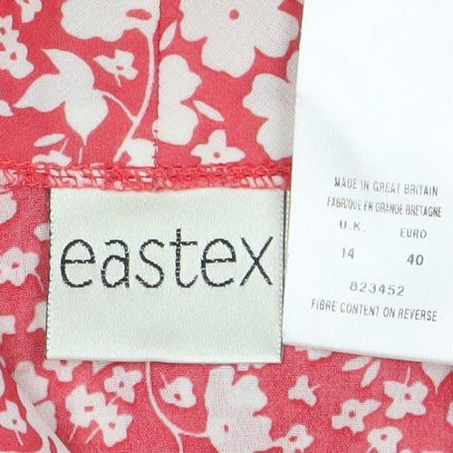Eastex Women's Red Floral Blouse Size 14
