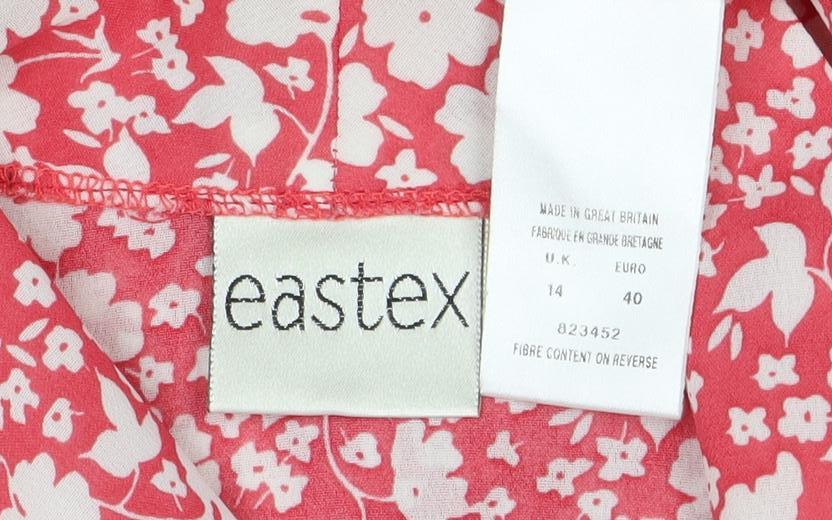 Eastex Women's Red Floral Blouse Size 14
