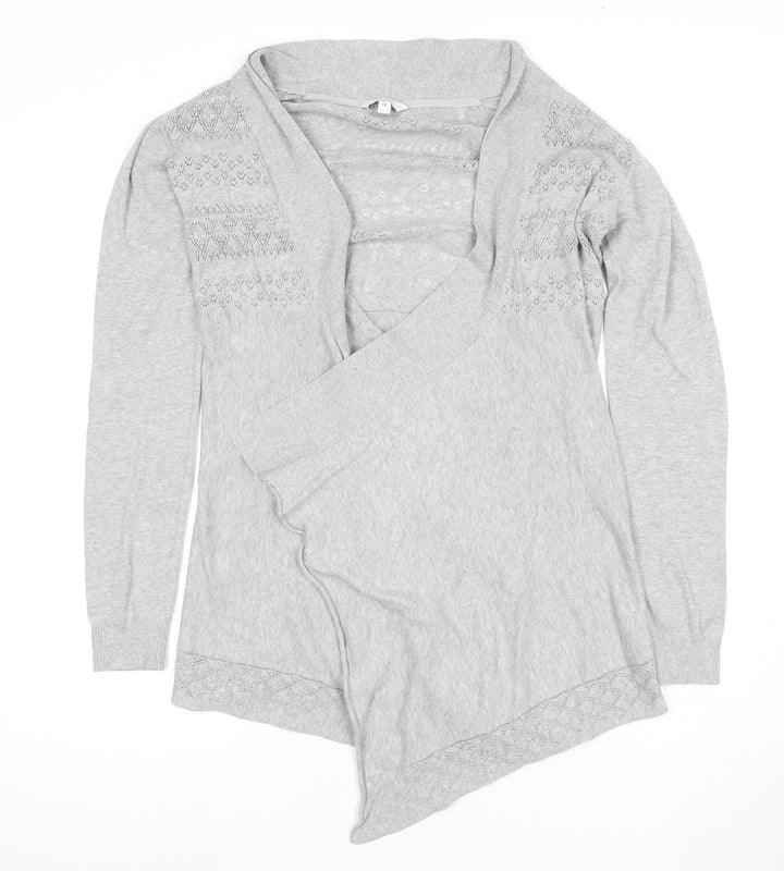 FatFace Women's Grey Cardigan, Size 10, V-Neck Knit