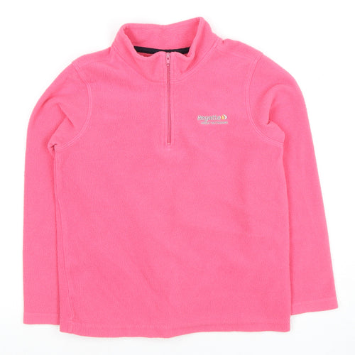 Regatta Girls Pink Fleece Pullover Sweatshirt 9 Years