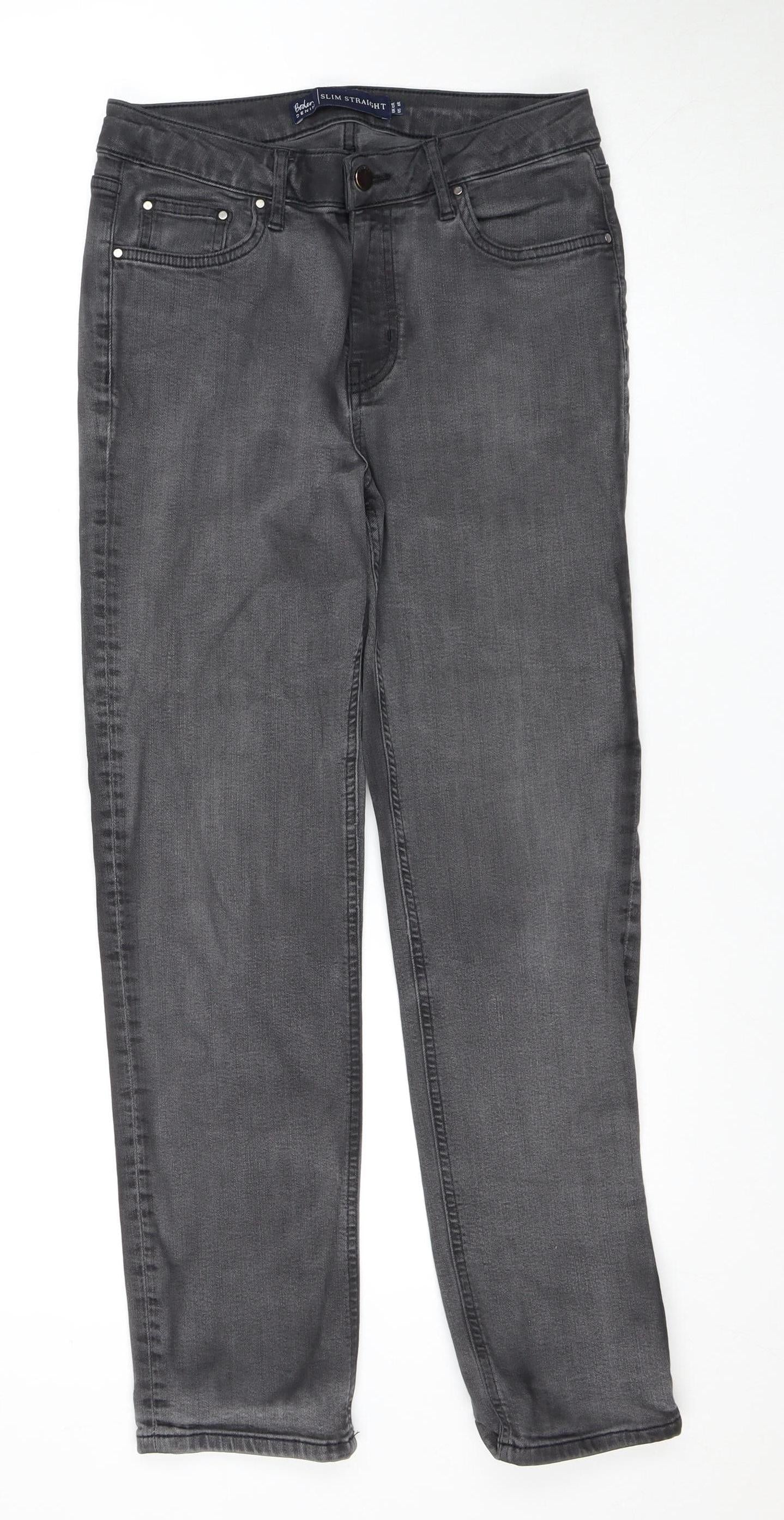 Boden Women's Slim Straight Grey Jeans Size 12