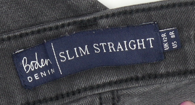 Boden Women's Slim Straight Grey Jeans Size 12