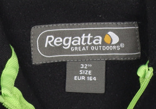 Regatta Teens Black Fleece Jacket Full Zip Size 34