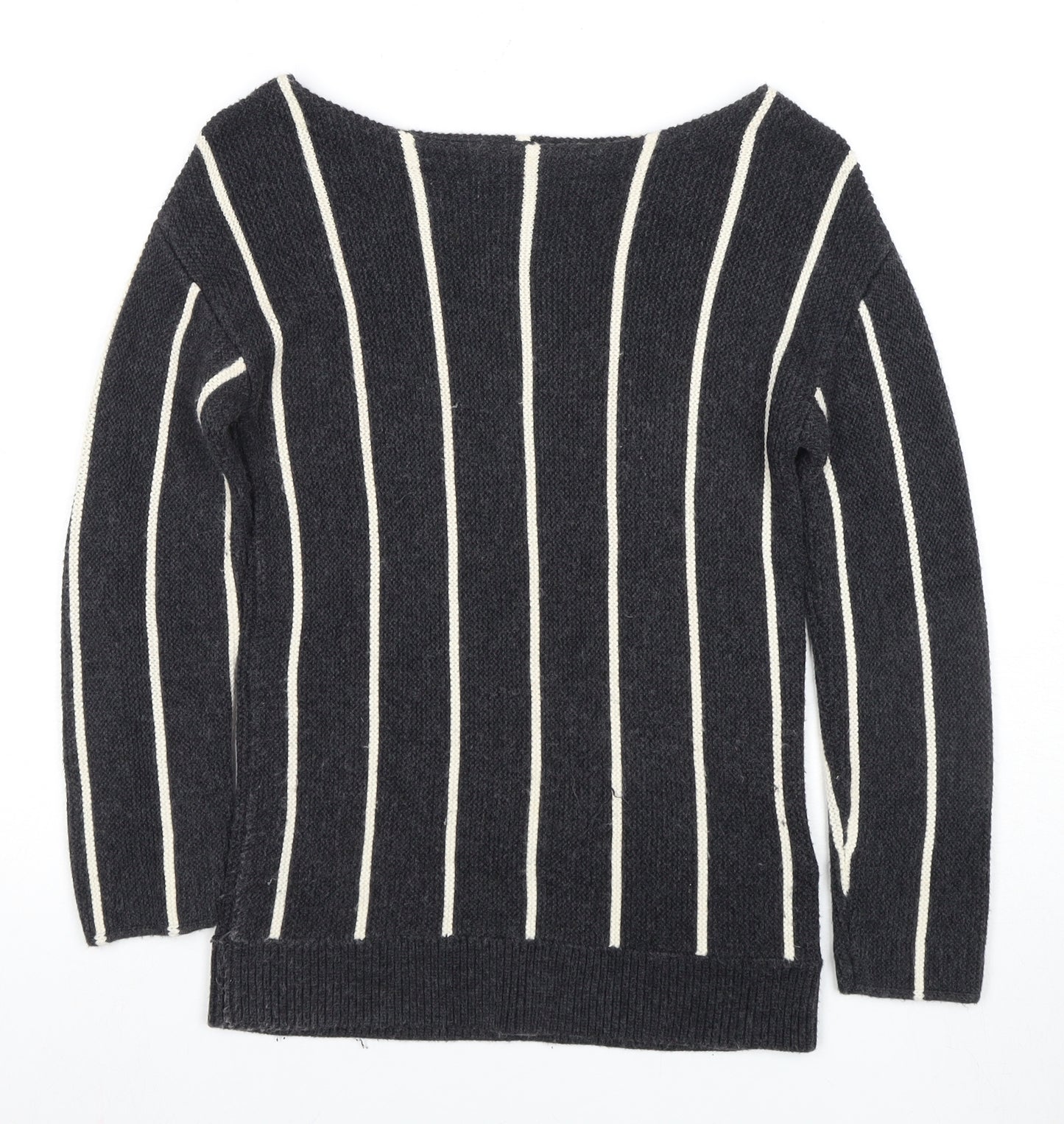 Banana Republic Women's Black Striped Pullover Jumper XS
