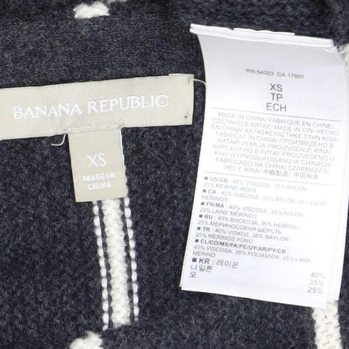 Banana Republic Women's Black Striped Pullover Jumper XS