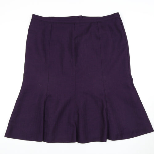 EWM Women's Purple Midi Straight Skirt Size 18