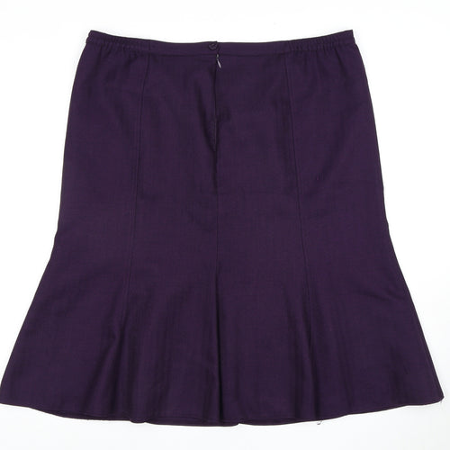 EWM Women's Purple Midi Straight Skirt Size 18