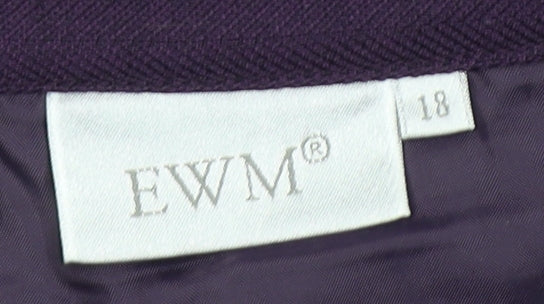 EWM Women's Purple Midi Straight Skirt Size 18