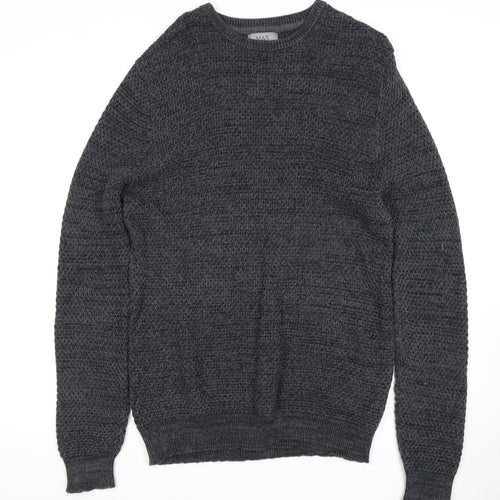 Marks and Spencer Men's Grey Cotton Pullover Jumper L