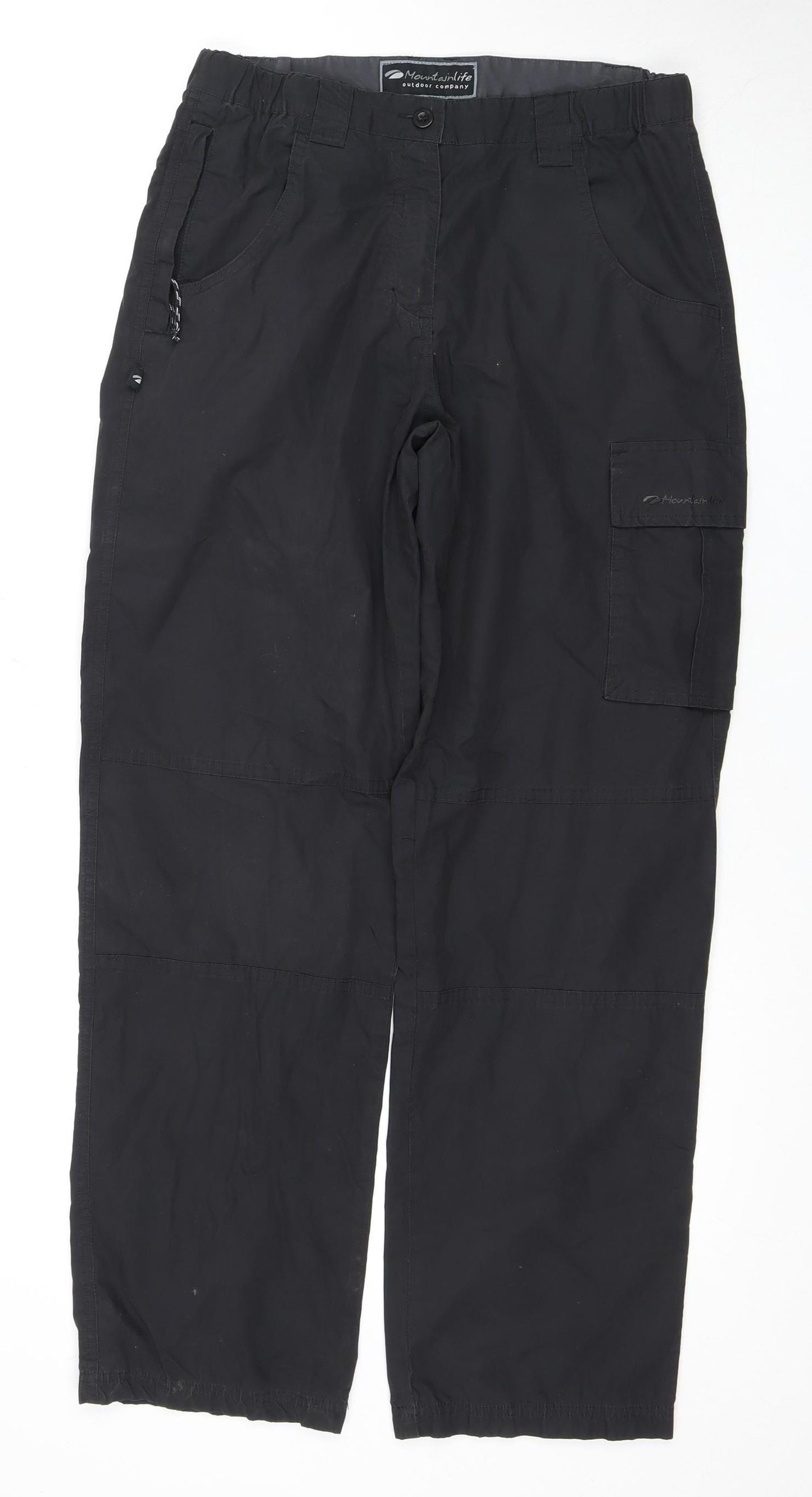 Mountainlife Women's Black Cargo Trousers Size 8