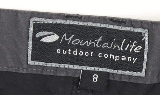 Mountainlife Women's Black Cargo Trousers Size 8