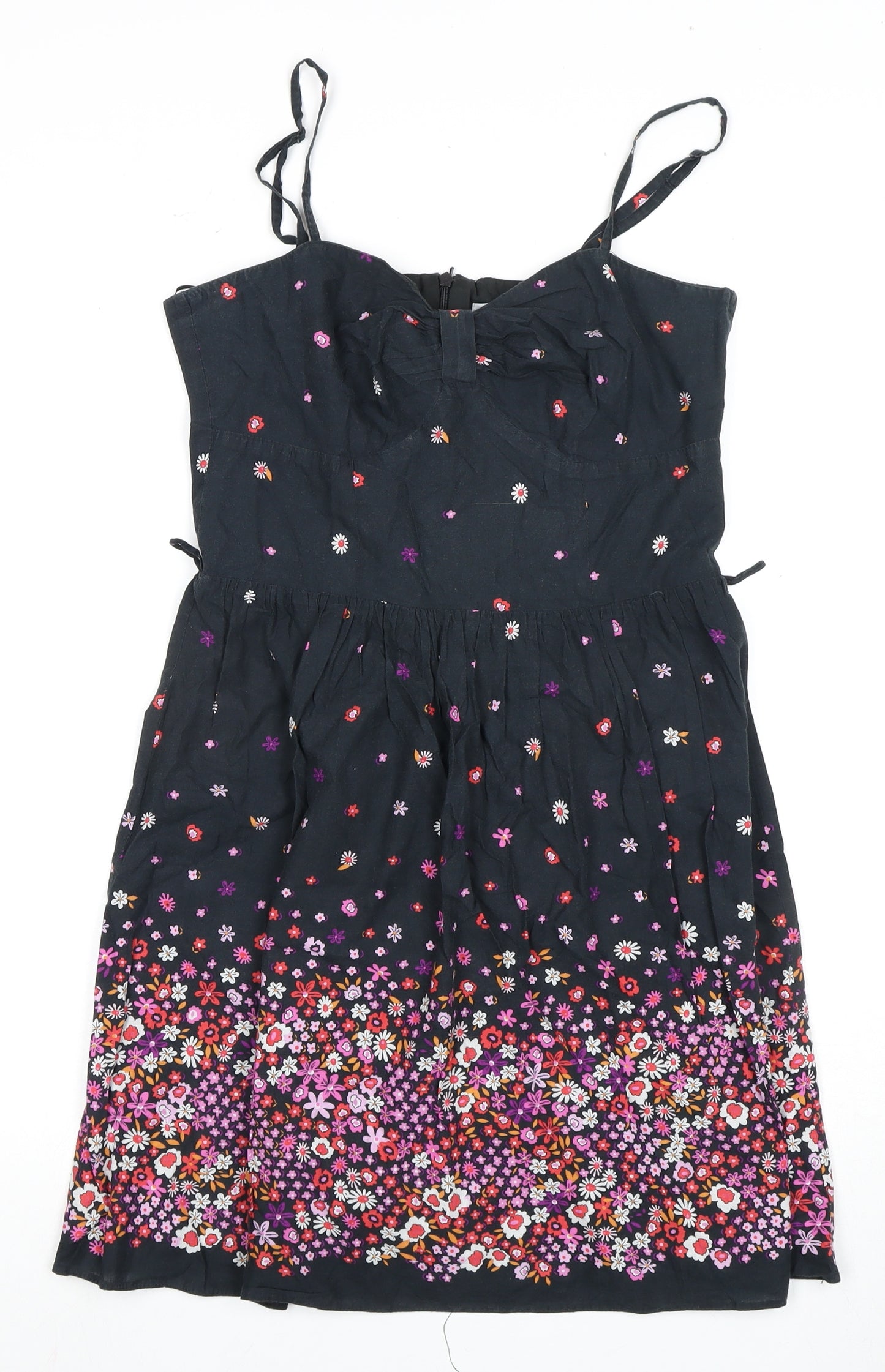 Red Herring Women's Black Floral Slip Dress