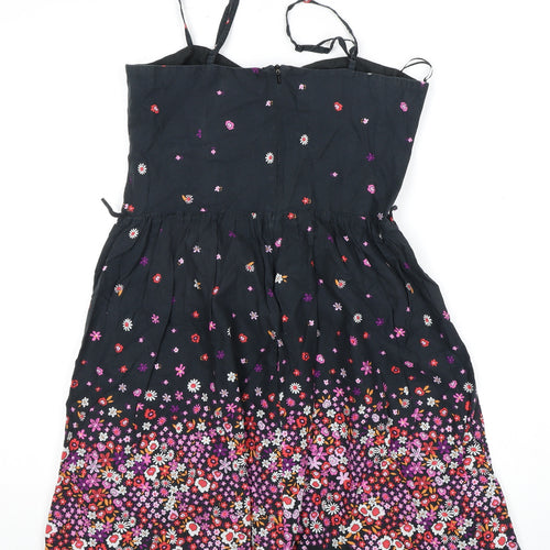Red Herring Women's Black Floral Slip Dress