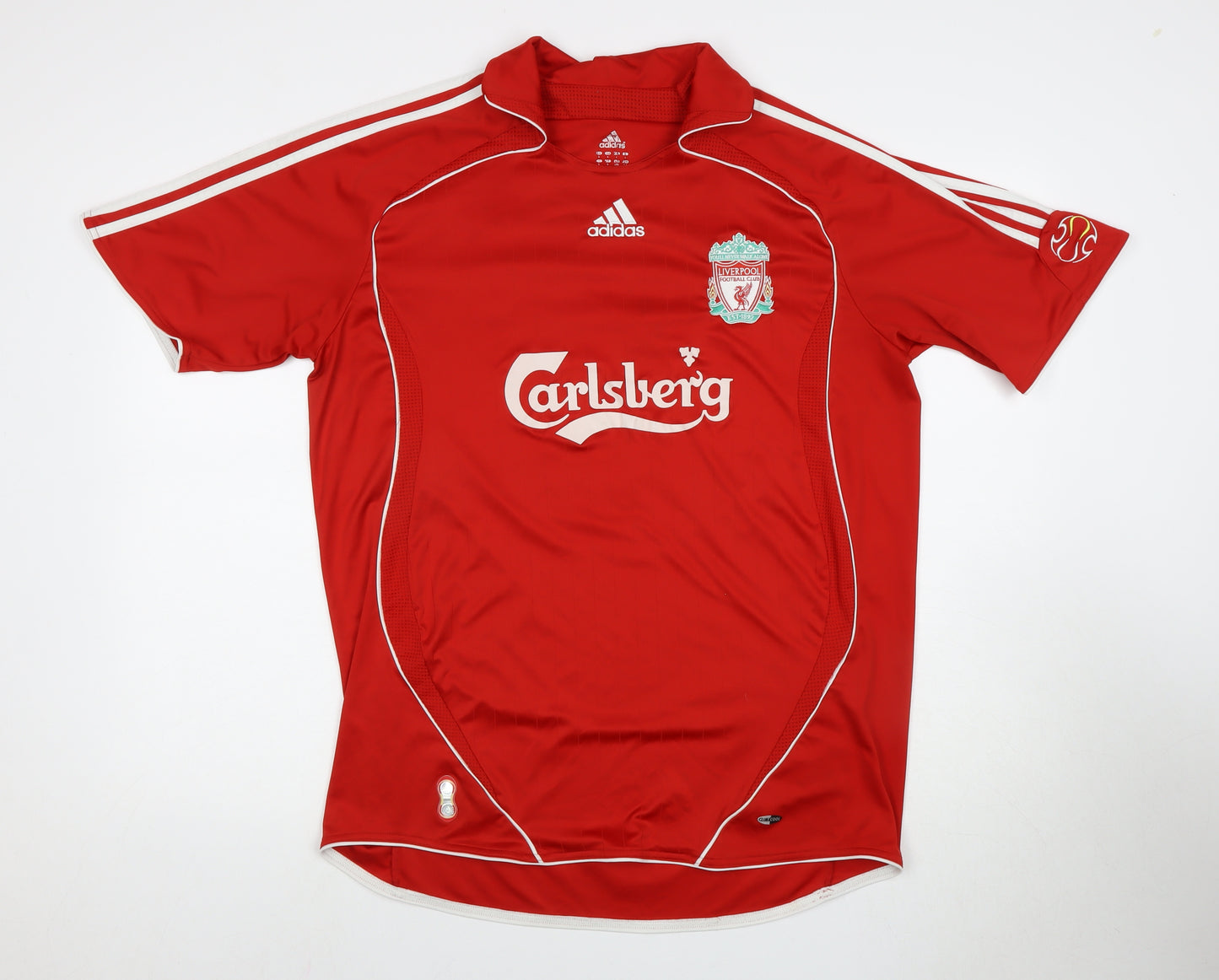 Adidas Men's Red Football Jersey Large Collared