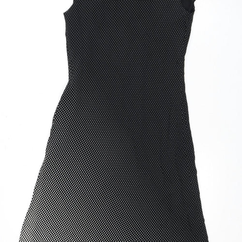 Marks and Spencer Women's Black Polka Dot A-Line Dress, Size 12