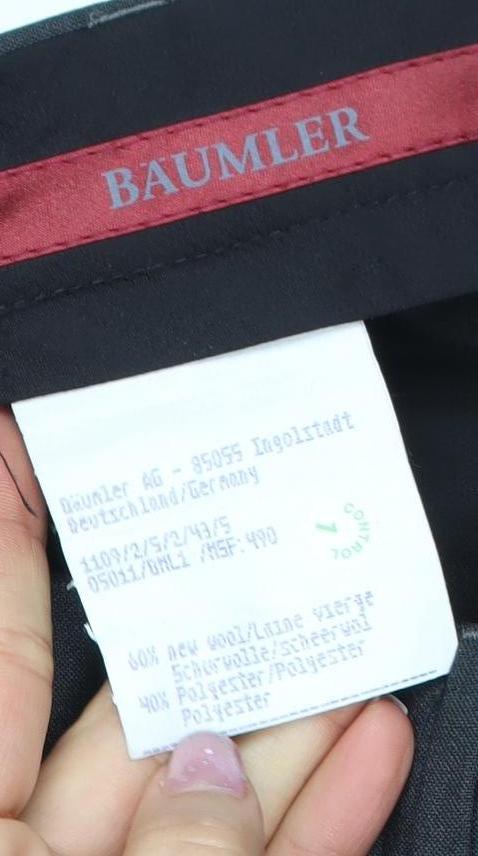 Bäumler Men's Black Dress Pants Size 42 Formal Trousers