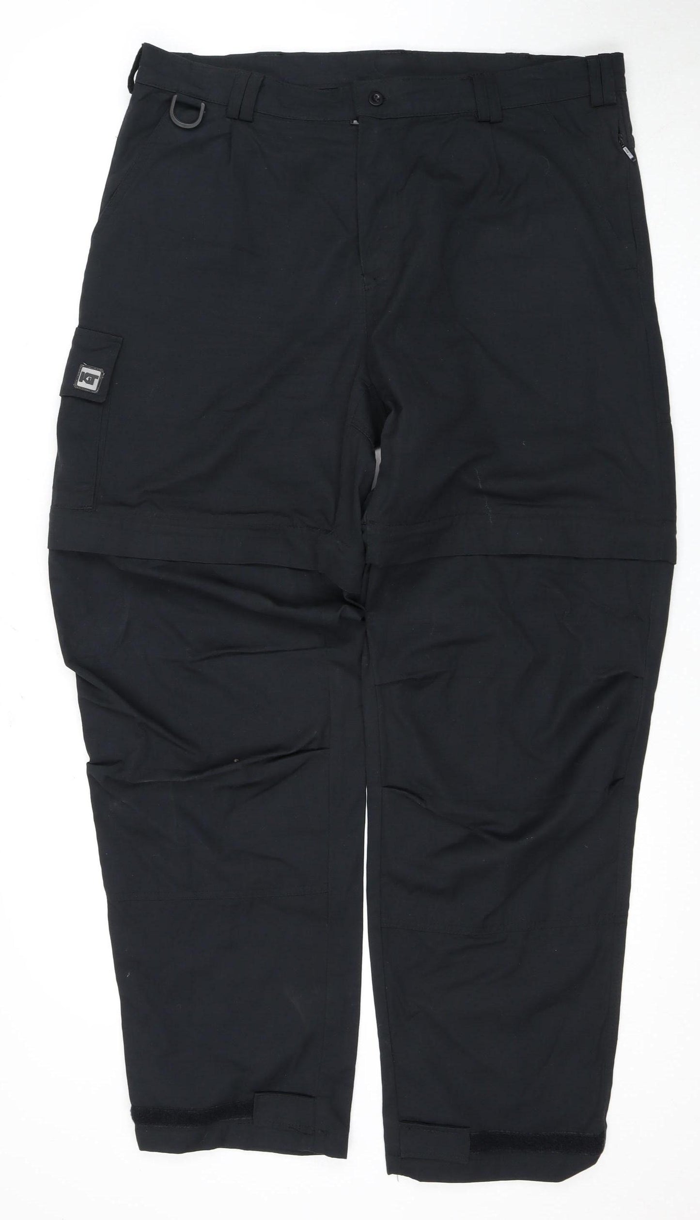 Kit Men's Black Cargo Trousers - Size 38 with Pockets