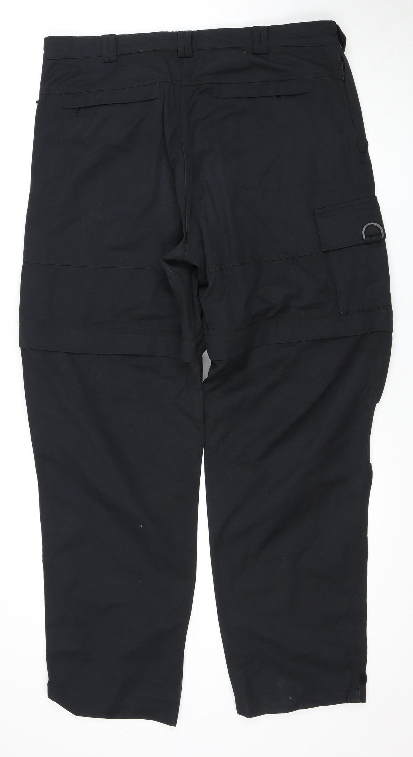 Kit Men's Black Cargo Trousers - Size 38 with Pockets