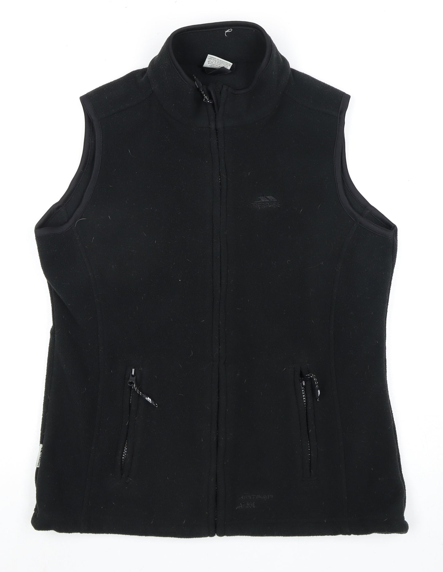 Trespass Women's Black Fleece Waistcoat, M, Full Zip