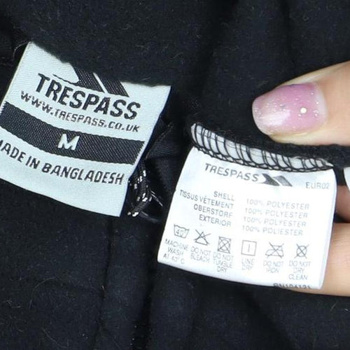 Trespass Women's Black Fleece Waistcoat, M, Full Zip
