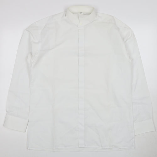 Disley Men's White Regular Fit Formal Dress Shirt