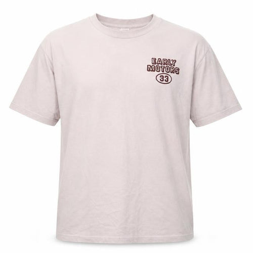 Bershka Men's Beige Crew Neck T-Shirt Size L