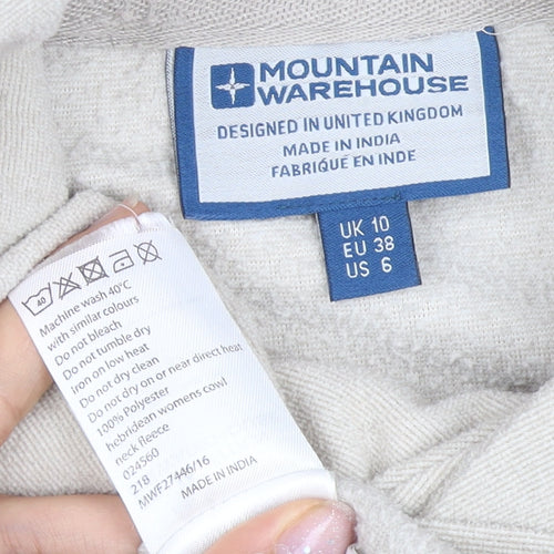 Mountain Warehouse Women's Beige Cowl Neck Sweatshirt Size 10
