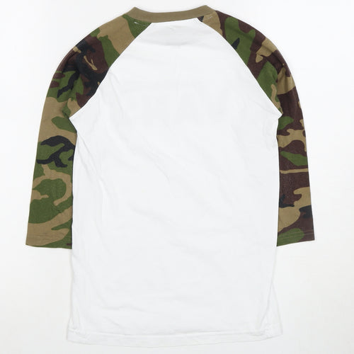 Vans Boys White Camouflage Long Sleeve T-Shirt Size S