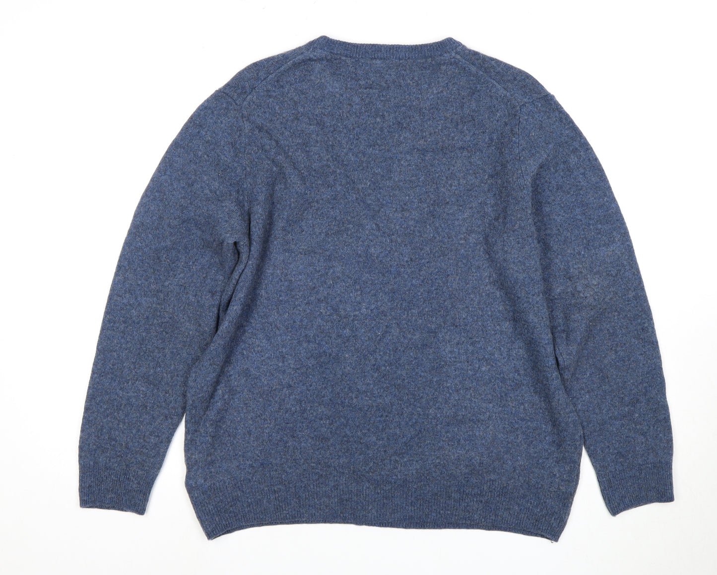 Marks and Spencer Men's Blue Wool Pullover Jumper XL