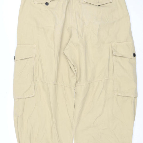 Zara Srpls Men's Beige Cargo Trousers Large