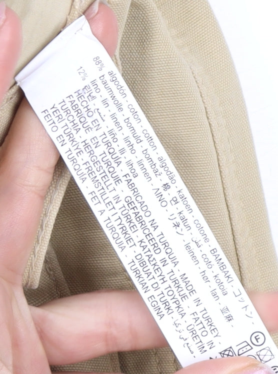 Zara Srpls Men's Beige Cargo Trousers Large