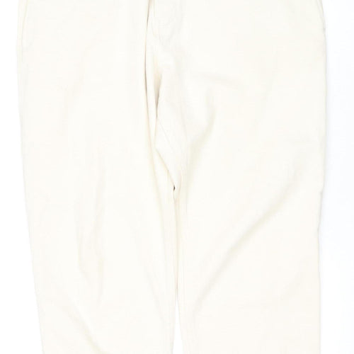 ZARA Men's Beige Denim Jeans, Size 34, Button Closure