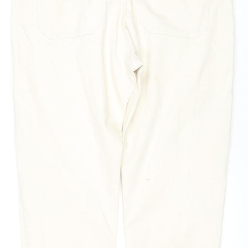 ZARA Men's Beige Denim Jeans, Size 34, Button Closure